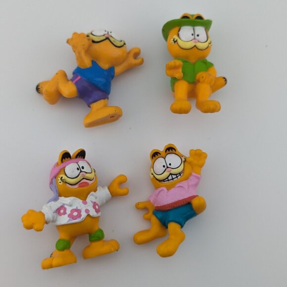 4 Garfield 1988 McDonalds Happy Meal Kids Toys bundle - figures only - Picture 1 of 7